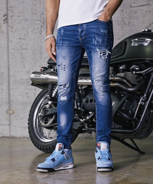 Alessandro Zavetti Blue Griporini Indigo Slim Carrot Denim Jean