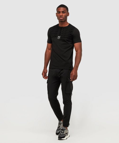 Jet Black Alessandro Zavetti Bianchi Woven Cargo Pant