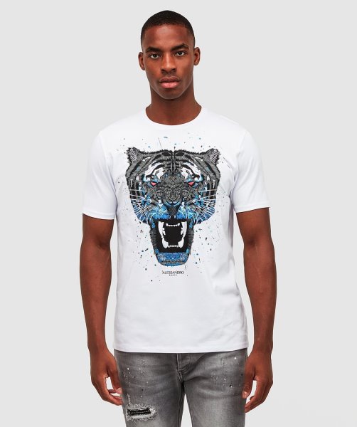 White Growler Paint T-Shirt Alessandro Zavetti