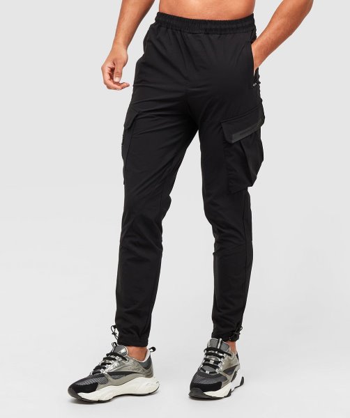 Alessandro Zavetti Jet Black Marcello 2.0 Woven Cargo Pant