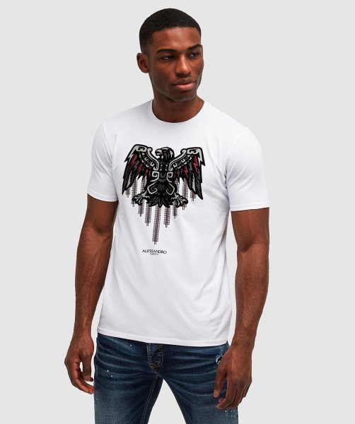 Alessandro Zavetti Aztec Stripe 3.0 T-Shirt Optic White