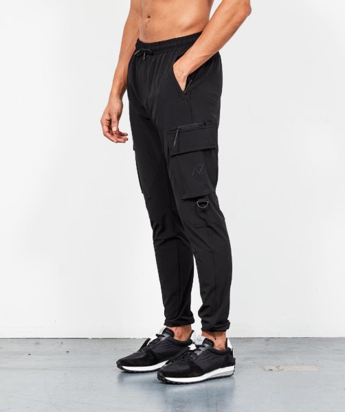 Black Alessandro Zavetti Blanco Woven Cargo Pant