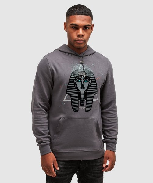 Alessandro Zavetti Pharaoh Splatter Overhead Hoodie Magnet Grey