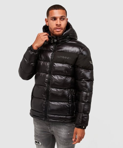 Alessandro Zavetti Black Catrio Puffer Jacket