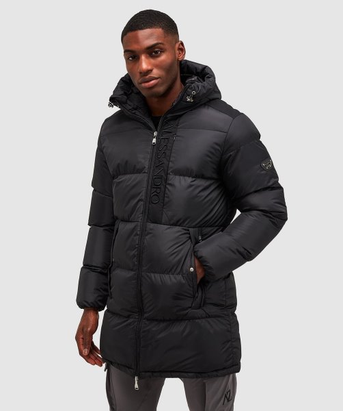 Black Torno Longline Puffer Jacket Alessandro Zavetti