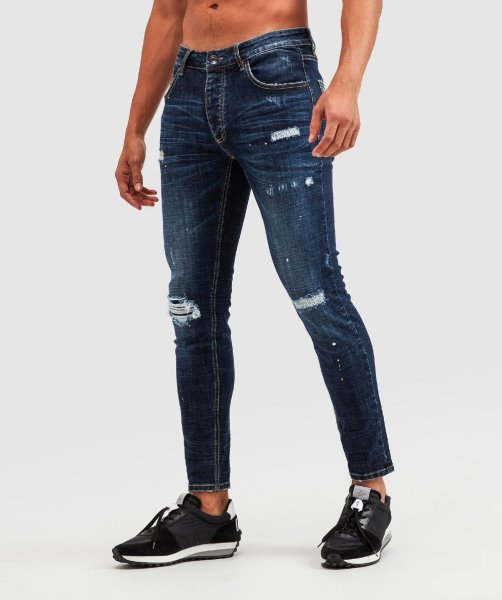 Blue Alessandro Zavetti Bondini 2.0 Indigo Slim Denim Jean