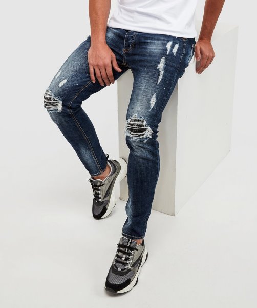 Blue Damiano 2.0 Slim Denim Jean Alessandro Zavetti