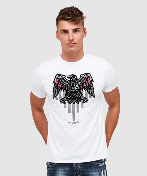 Alessandro Zavetti Aztec Stripe 2.0 T-Shirt Optic White