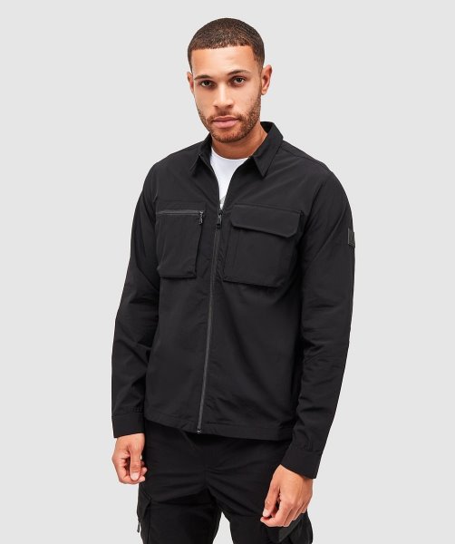 Marcello Cargo Overshirt Alessandro Zavetti Jet Black
