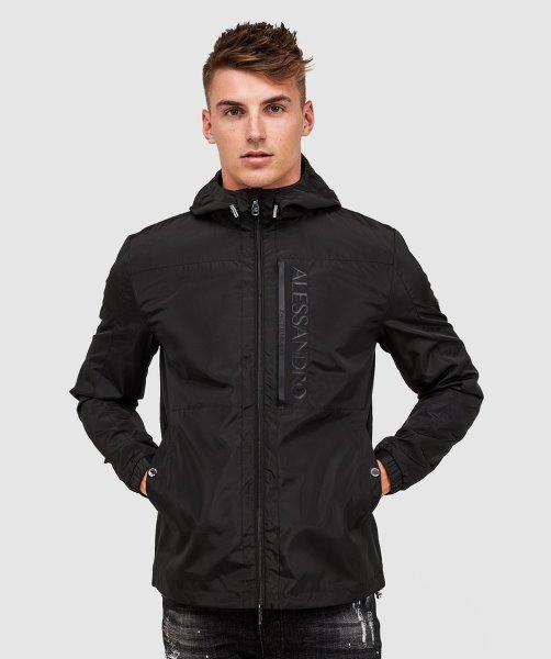 Alessandro Zavetti Aronio Windrunner Jacket Jet Black