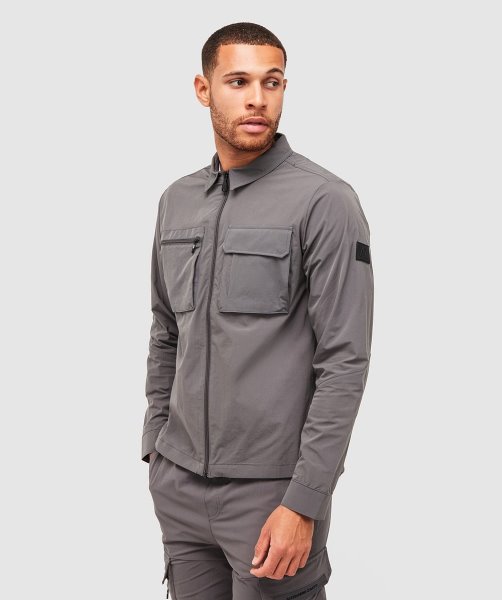 Charcoal Marcello Cargo Overshirt Alessandro Zavetti