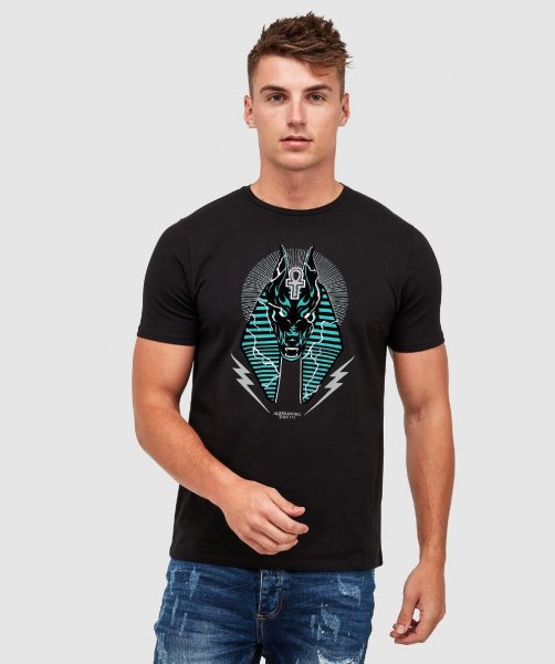 Anubis Lightning T-Shirt Alessandro Zavetti Jet Black