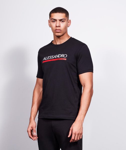 Black Alessandro Zavetti Mersoni T-Shirt