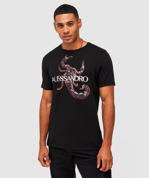 Jet Black Domitia T-Shirt Alessandro Zavetti