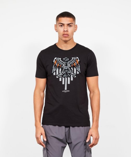 Aztec Stripe T-Shirt Alessandro Zavetti Black