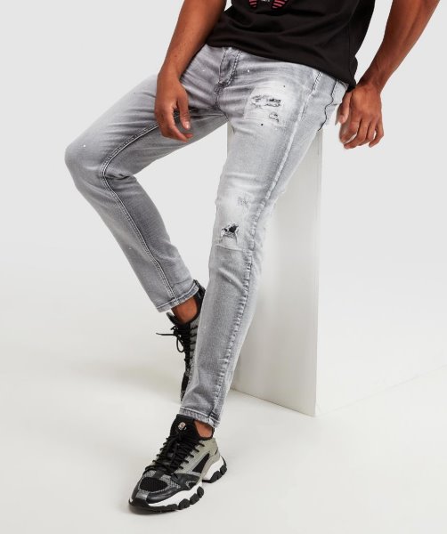 Grey Wash Alessandro Zavetti Argento Slim Denim Jean