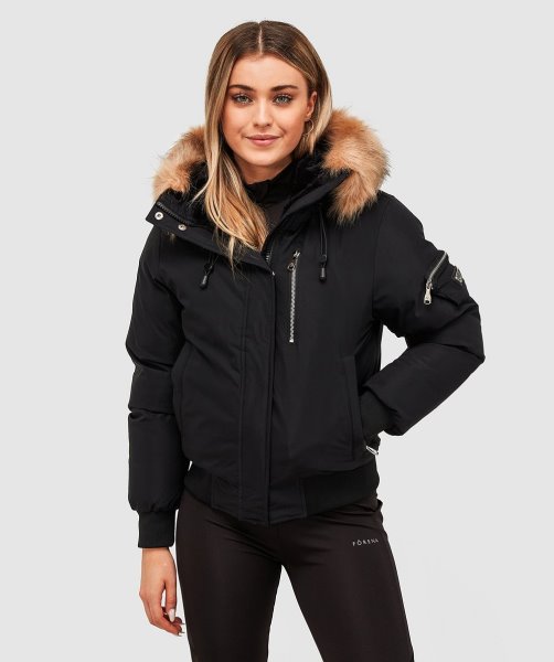 Womens Vittoria Bomber Jacket Black Alessandro Zavetti