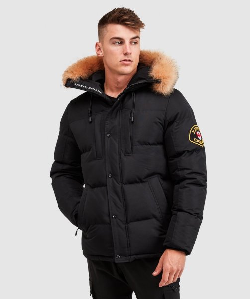 Black Alessandro Zavetti Oshawa 2.0 Puffer Parka Jacket