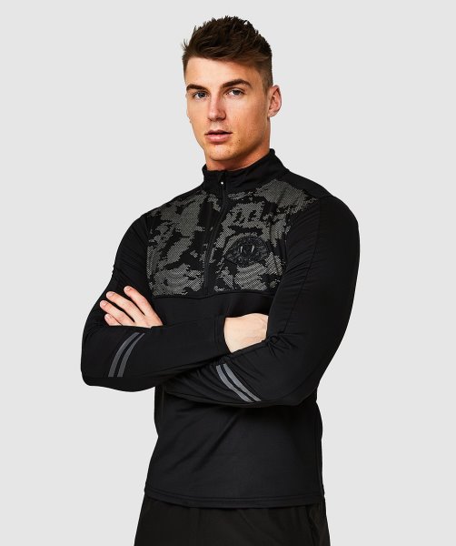 Silvatino Quarter Zip Top Jet Black Alessandro Zavetti