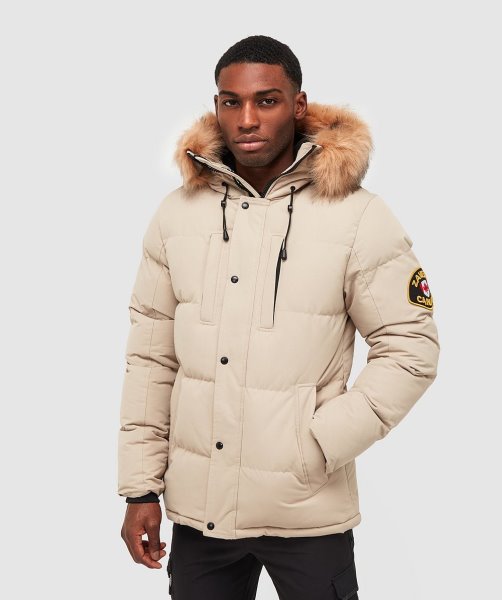 Oshawa 2.0 Puffer Parka Jacket Stone Alessandro Zavetti