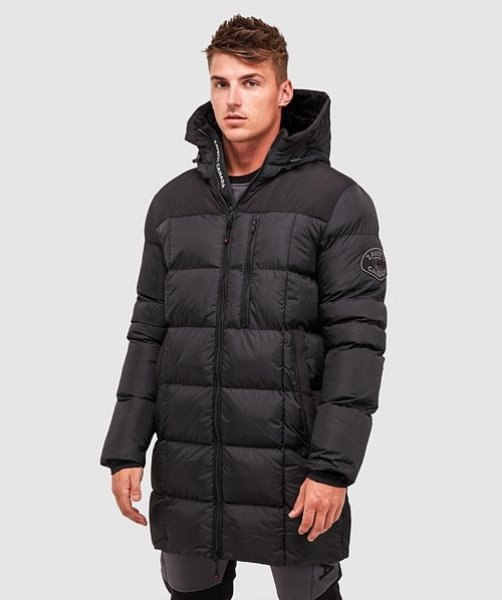Alessandro Zavetti Black Grayson Longline Puffer Jacket
