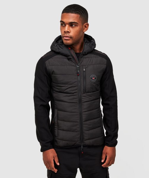 Jet Black Serzio 2.0 Hybrid Puffer Jacket Alessandro Zavetti