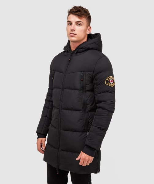 Alessandro Zavetti Black Talvino 2.0 Longline Puffer Jacket