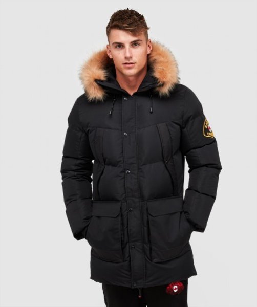 Thelon Long Puffer Parka Jacket Black Alessandro Zavetti