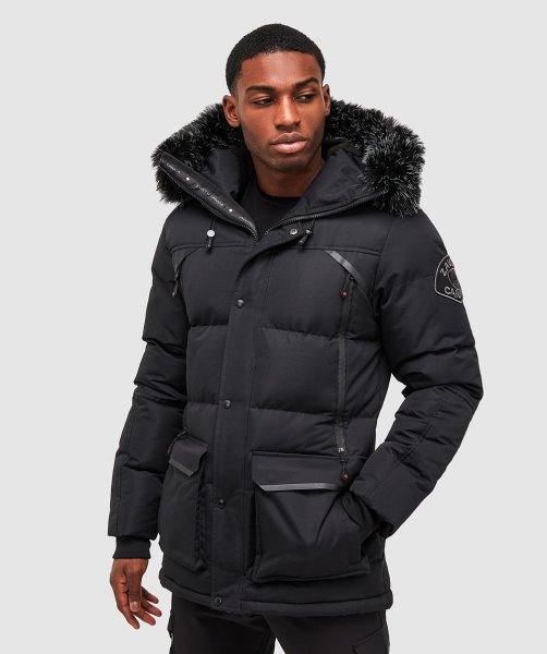 Orford Puffer Parka Jacket Black Alessandro Zavetti