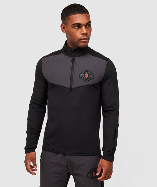 Rivelini Quarter Zipped T-Shirt Alessandro Zavetti Jet Black