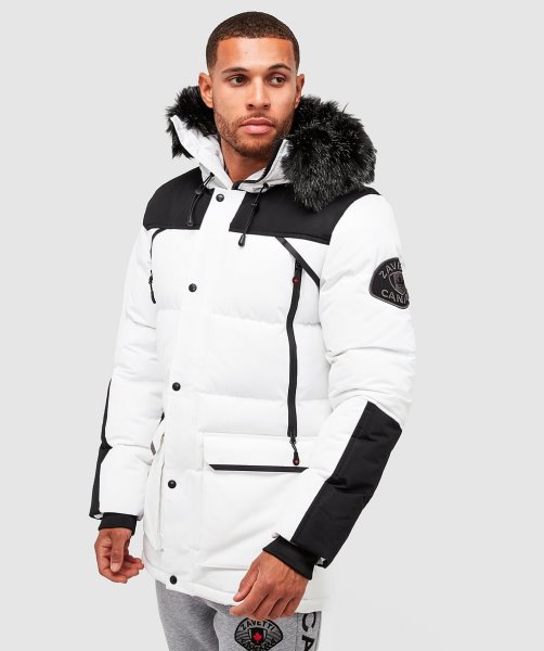 White Orford Puffer Parka Jacket Alessandro Zavetti