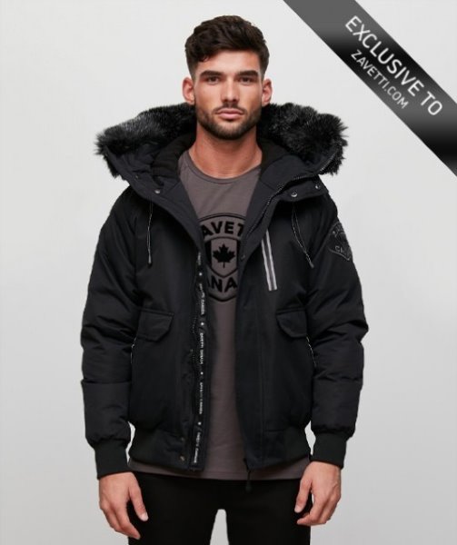 Alessandro Zavetti Obella Reflective Trim Parka Black