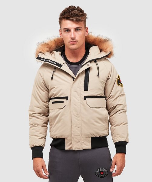 Abelli 2.0 Hooded Bomber Jacket Alessandro Zavetti Stone