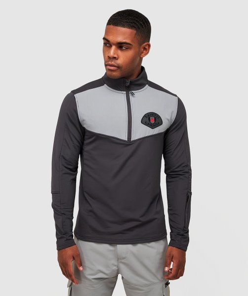 Rivelini Quarter Zipped T-Shirt Alessandro Zavetti Asphalt