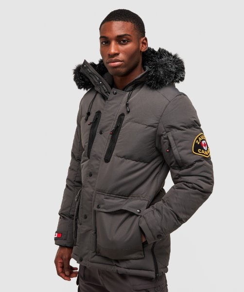 Alessandro Zavetti Grey Coderre Puffer Parka Jacket