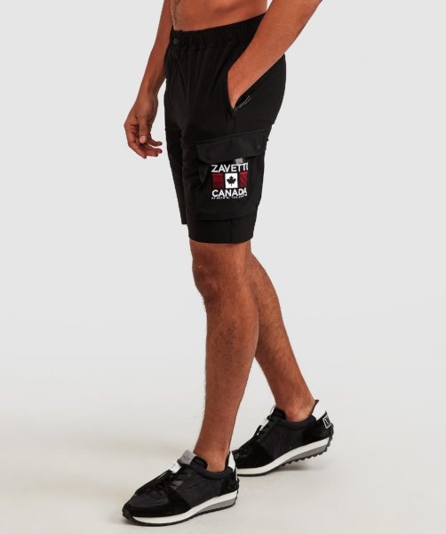 Alessandro Zavetti Ovello 2.0 Woven Cargo Short Black