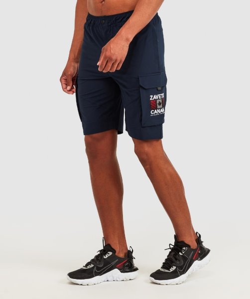 Alessandro Zavetti Navy Ovello 2.0 Woven Cargo Short