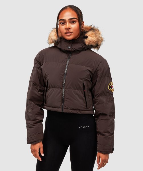 Womens Bellucci 2.0 Crop Jacket Alessandro Zavetti Brown